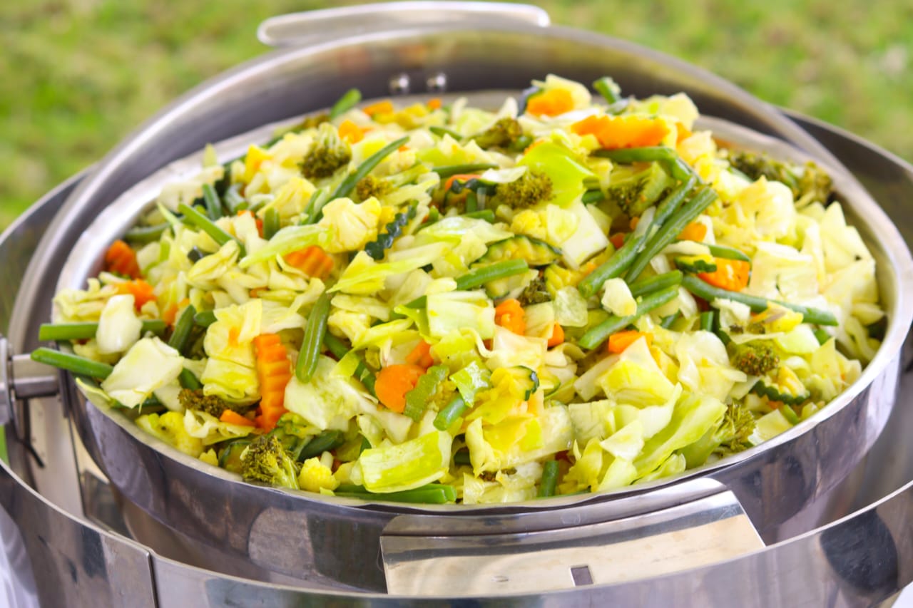 Mixed vegetables with carrots, green beans and broccoli