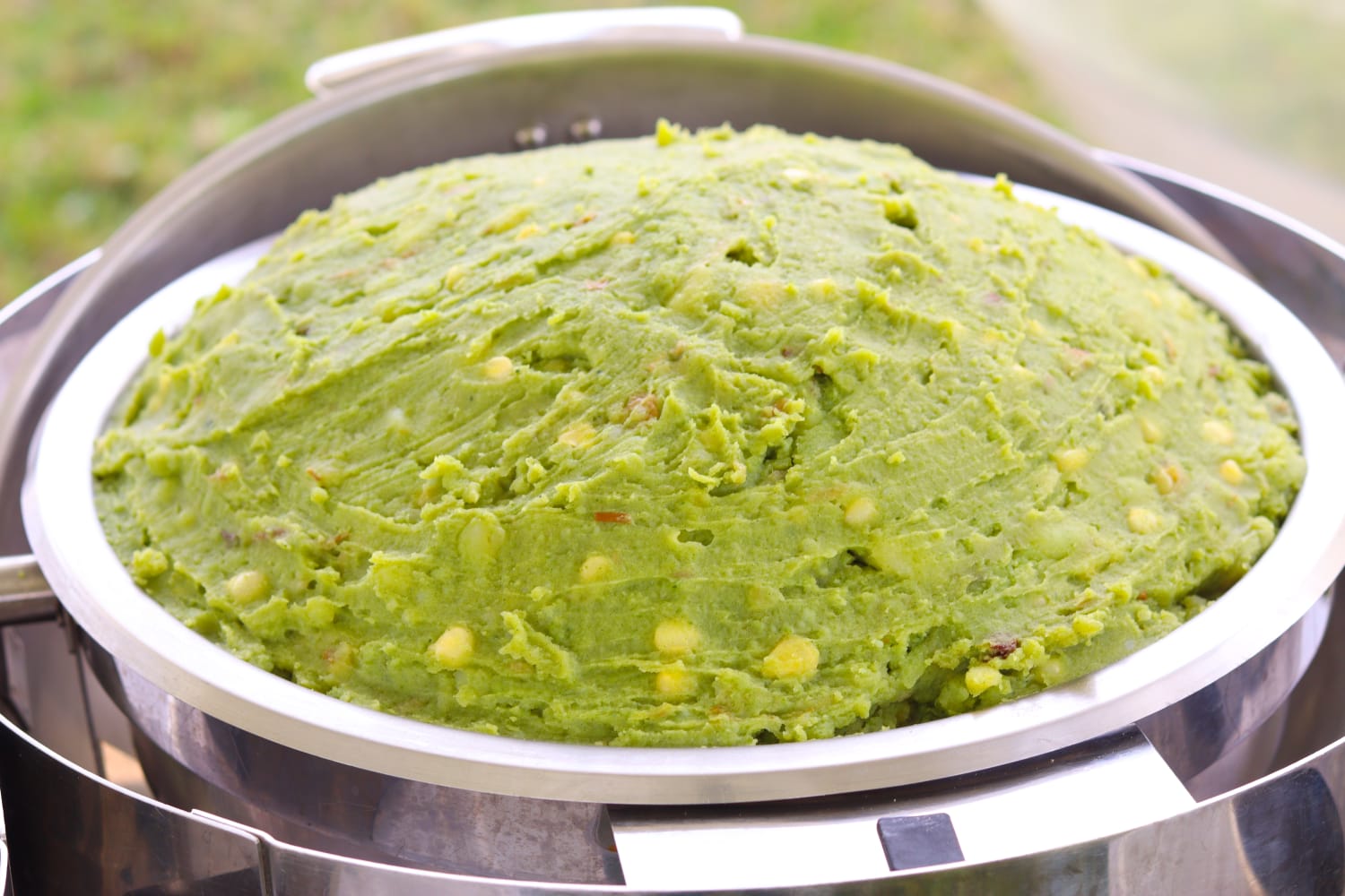 Mukimo with maize served at the buffet